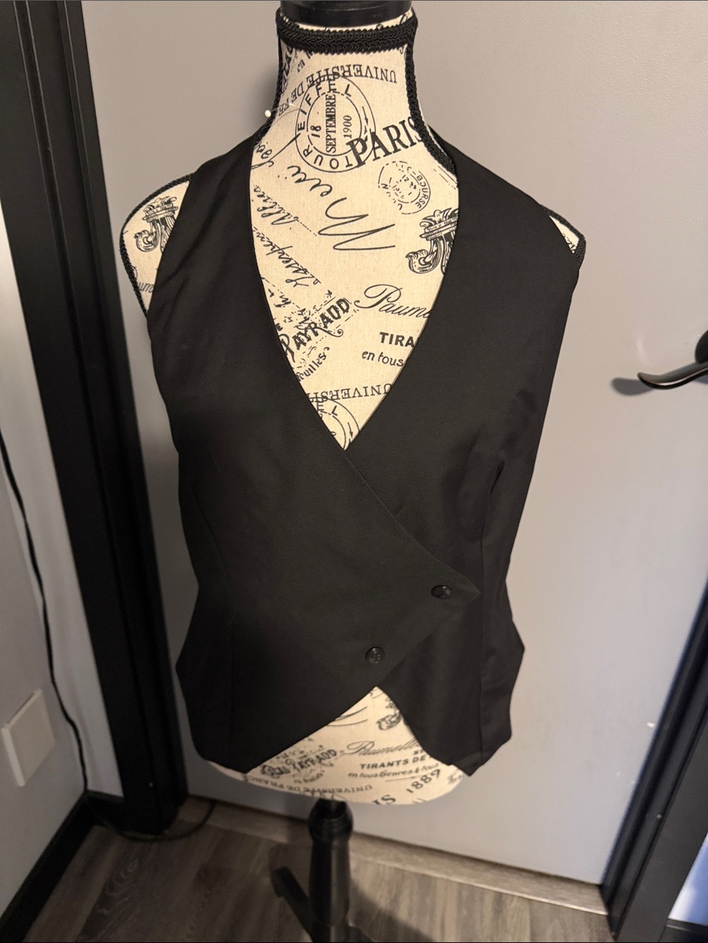 Killstar Black Sleeveless Tailored waist coat (vest).